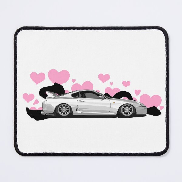 Item preview, Toyota Supra with Hearts Kawaii designed and sold by Slammed Sketches.