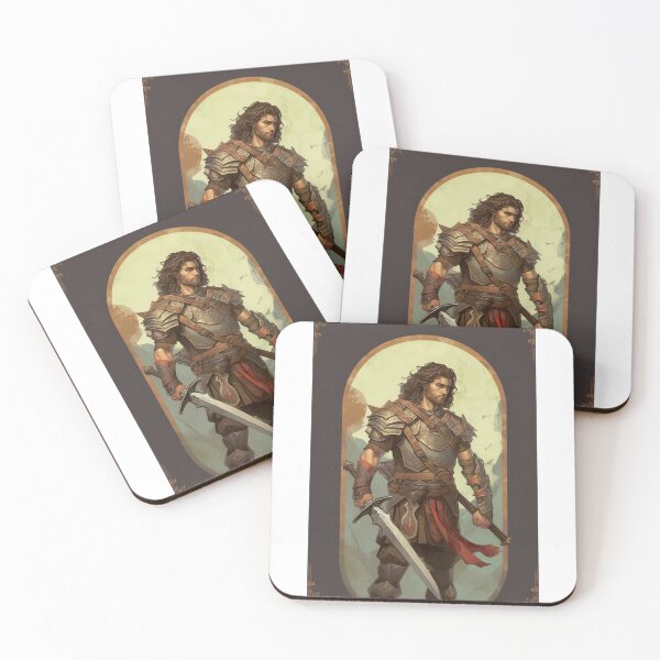 Item preview, Valen Blackblade: Fighter Male DnD Hero designed and sold by DorkDome.