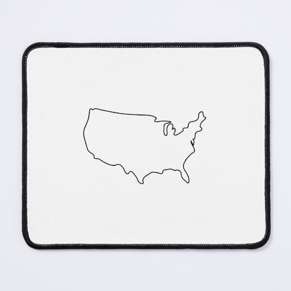 Item preview, United States Outline Map Black designed and sold by OrangeLineDesigns.