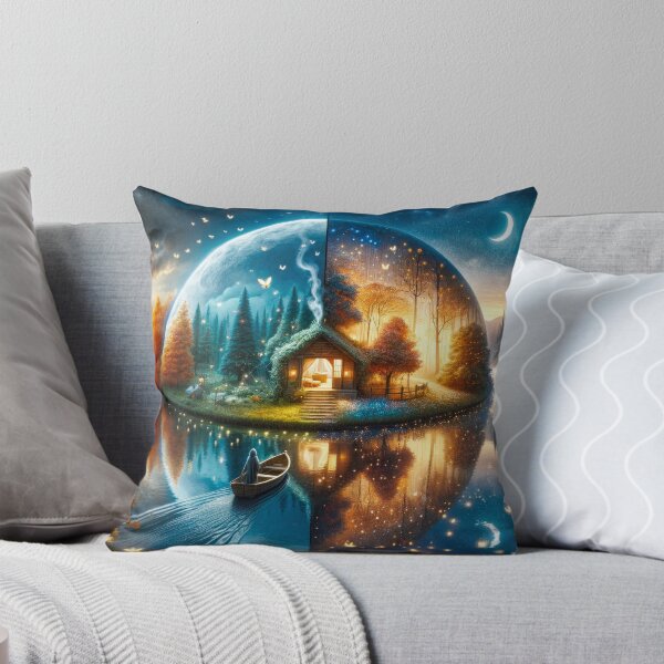 Item preview, Fantasy Sci-Fi Landscape 003 - Surreal Dual Worlds - AI Art (67 MP) designed and sold by PrintOnMyDemand.
