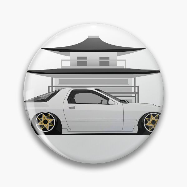 Item preview, Mazda FC RX7 Silver Temple Kyoto Japan designed and sold by Slammed Sketches.