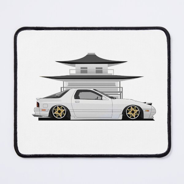 Item preview, Mazda FC RX7 Silver Temple Kyoto Japan designed and sold by Slammed Sketches.