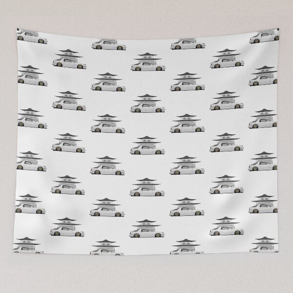 Item preview, Mazda FC RX7 Silver Temple Kyoto Japan designed and sold by Slammed Sketches.