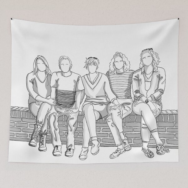Item preview, Kayleigh B&W blank designed and sold by Chara Jackson Illustrations.
