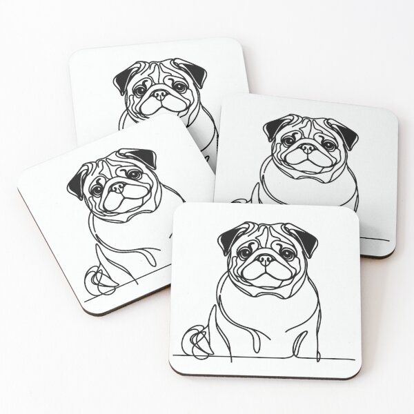 Item preview, Line Art Pug designed and sold by AllenellA.