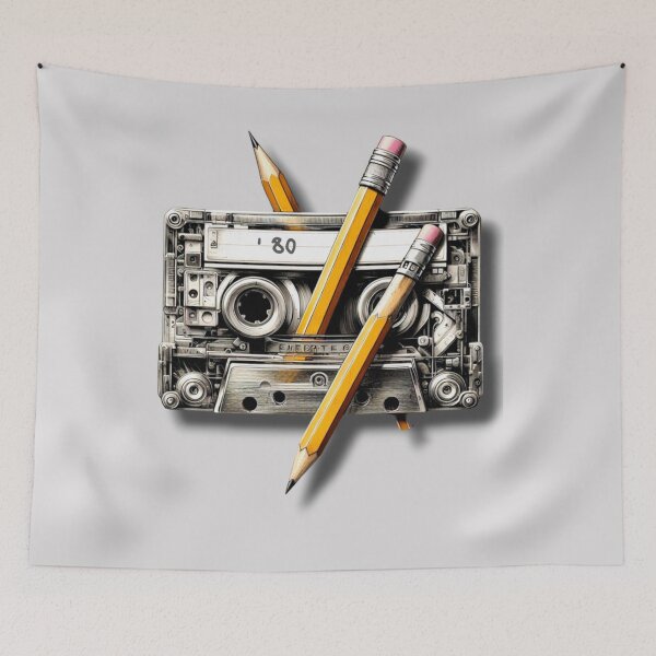 Item preview, MUSIC OF THE 80'S ON CASSETTE designed and sold by MargoGallery.