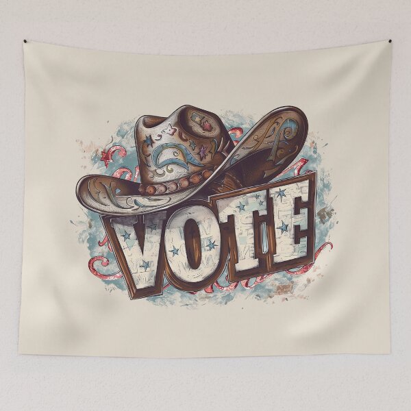 Item preview, Cowboys Vote designed and sold by RetroPrints.