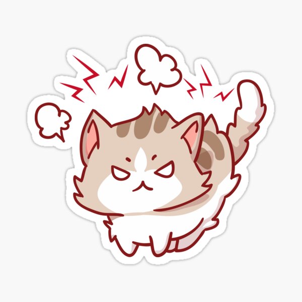Exploding Kitten Angry Issues Sticker