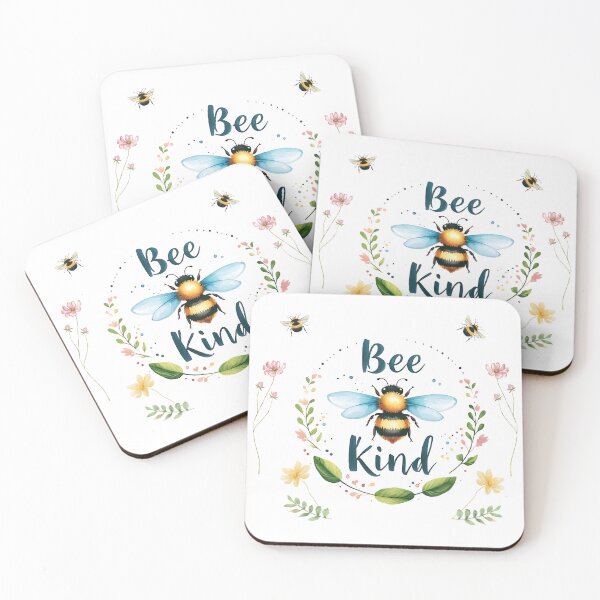 Item preview,  Cute Bee and Floral Design "Bee Kind" Nature Lover Gift designed and sold by adriaquart.