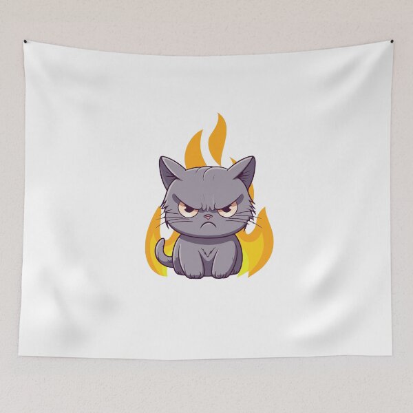 Item preview, Exploding Kitten On Fire  designed and sold by TommieGraphics.