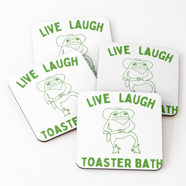 Item preview, live laugh toaster bath designed and sold by boneyisland.
