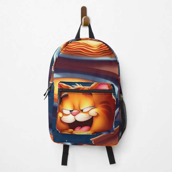 Item preview, A red cat eats lasagna for dinner designed and sold by Purpleflex.