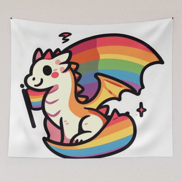 Item preview, Rainbow LGBT dragon designed and sold by tipitoes.