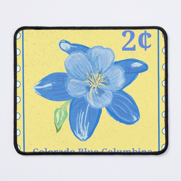 Item preview, Colorado Blue Colombine Stamp designed and sold by Peachy-Keen-Co.