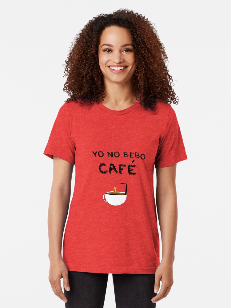 Vista alternativa de Camiseta de tejido mixto YO NO BEBO CAFÉ ME BAÑO EN ÉL