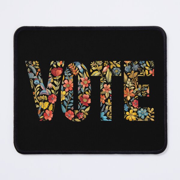 Item preview, Pretty Floral Vote designed and sold by RetroPrints.