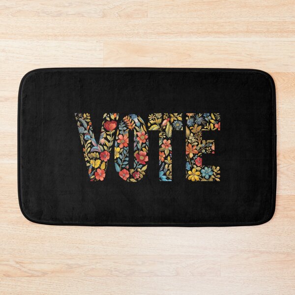 Item preview, Pretty Floral Vote designed and sold by RetroPrints.