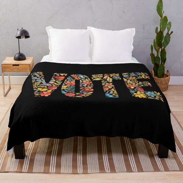 Item preview, Pretty Floral Vote designed and sold by RetroPrints.