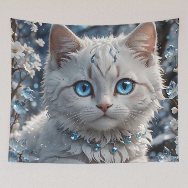 Item preview, My beautiful blue eyed feline.  designed and sold by murielsfaith.
