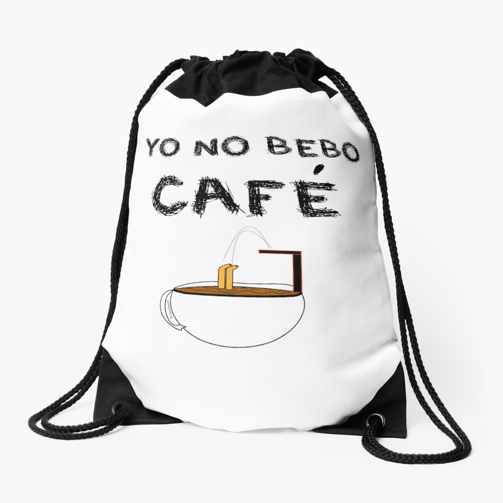 YO NO BEBO CAFÉ ME BAÑO EN ÉL Mochila saco