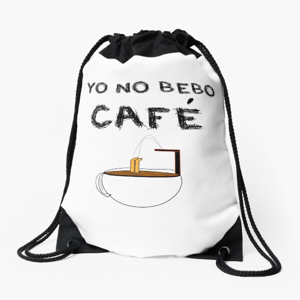 YO NO BEBO CAFÉ ME BAÑO EN ÉL Mochila saco