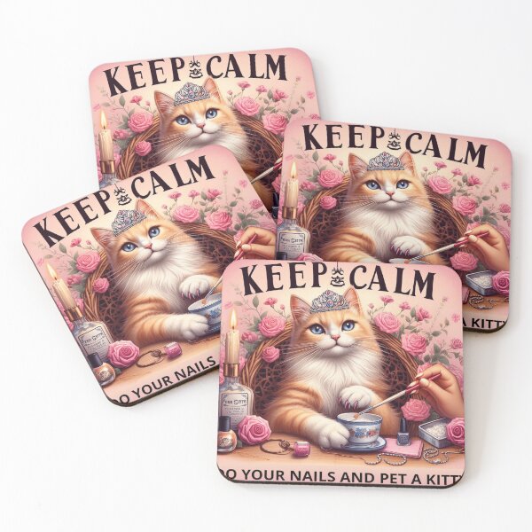Item preview, Keep Calm, Do Your Nails and Pet a Kitty designed and sold by desAIgns by Rosa.