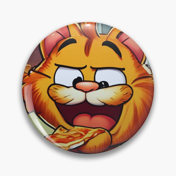 Item preview, Orange cat eats pizza for breakfast! designed and sold by Purpleflex.