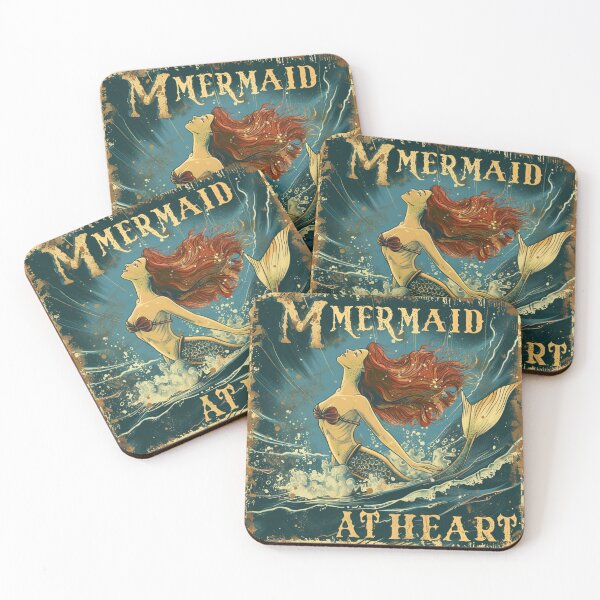 Item preview, Red head mermaid at heart designed and sold by Wildflow Creations.