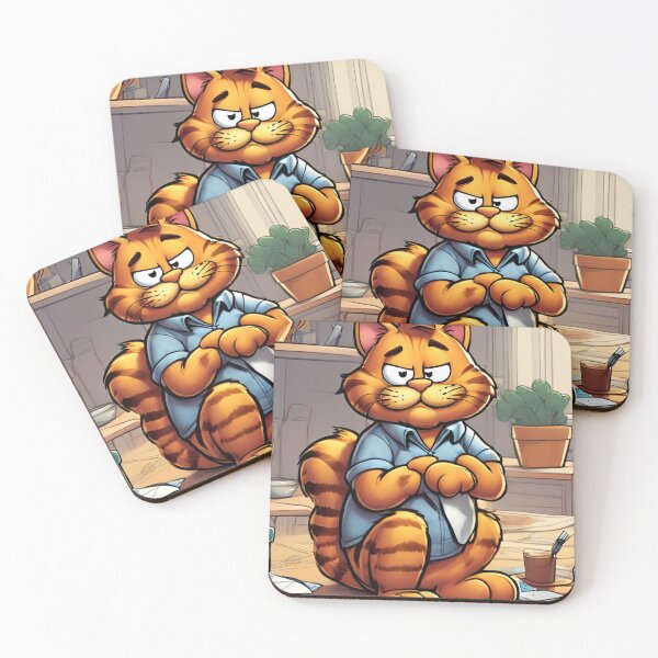 Item preview, The red cat is working hard in the office designed and sold by Purpleflex.