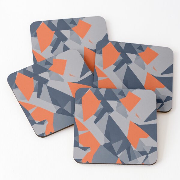 Item preview, Abstract , crystal , blue , orange , fractured , Painting , Poster , gray , anime posters , anime stickers Poster designed and sold by fineartstyles4u.