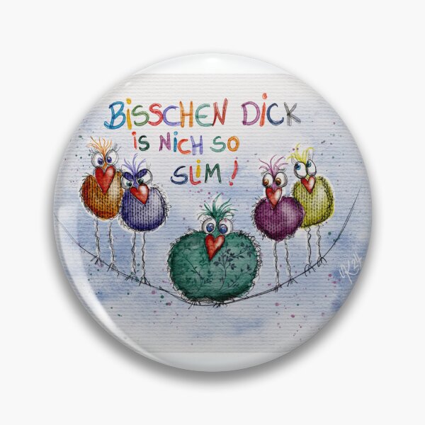 Item preview, Heart Noses - funny birds “A little fat is not so slim!” designed and sold by kasperskonfetti.