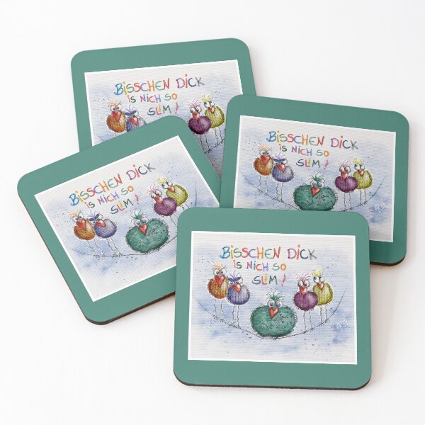 Item preview, Heart Noses - funny birds “A little fat is not so slim!” designed and sold by kasperskonfetti.
