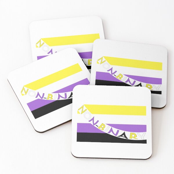 Item preview, Lettered Non-Binary Flag designed and sold by A4R0NN.