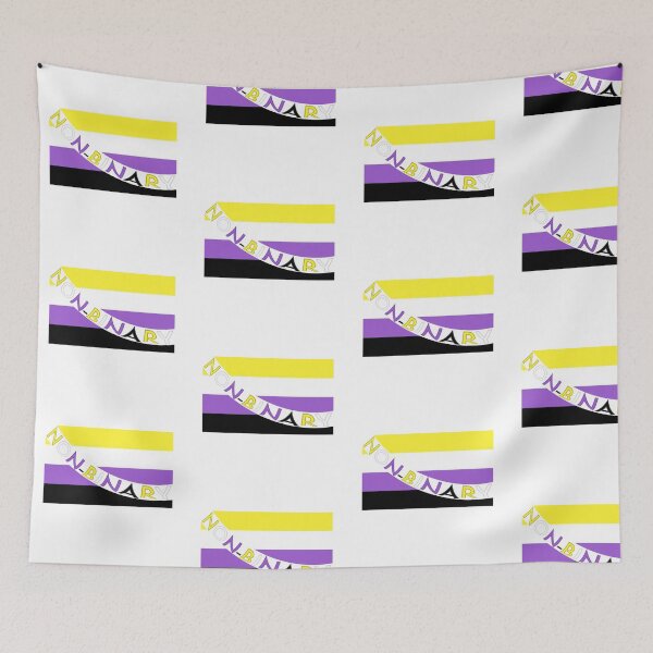 Item preview, Lettered Non-Binary Flag designed and sold by A4R0NN.