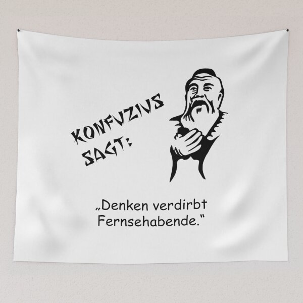 Item preview, Confucius says: Thinking spoils TV evenings designed and sold by ARTmanhART.