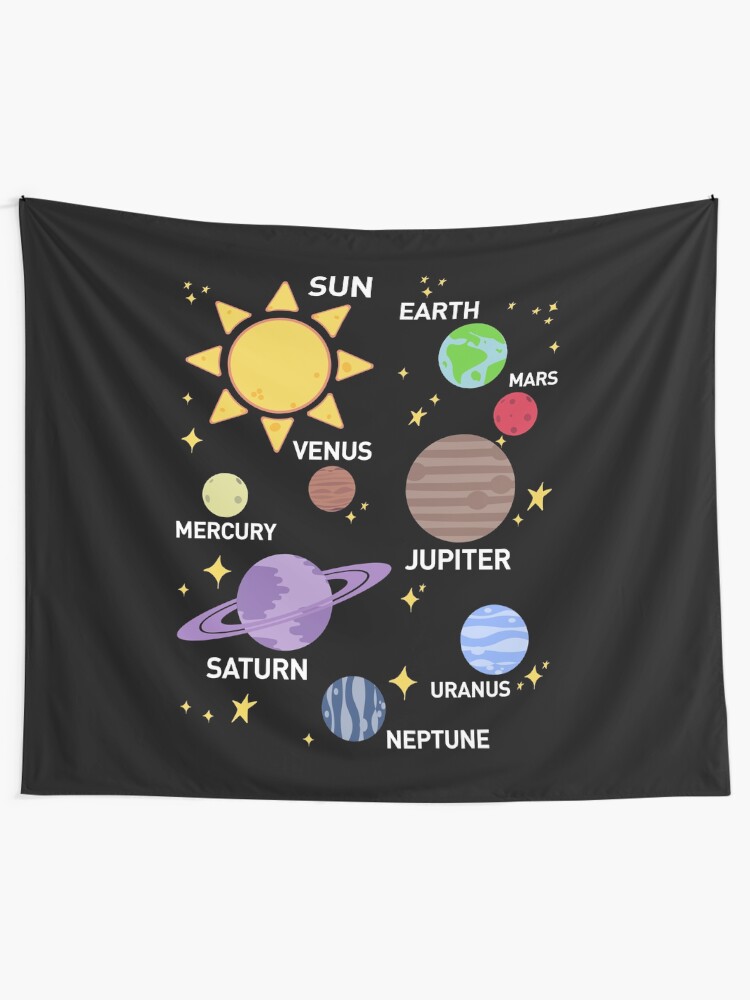 Womens Solar System Shirt Planets Sun And Planets Star And Planet Outer Space All Planets Solar System Planetary System Heliocentric Wall