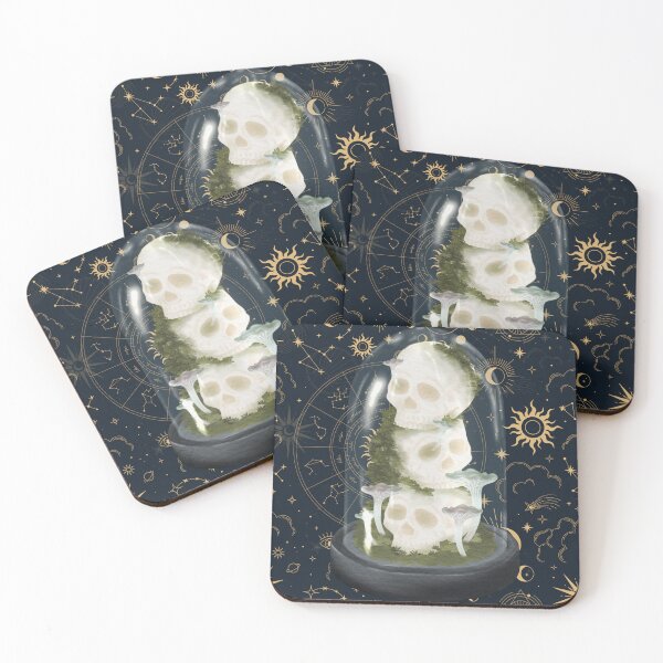 Item preview, Skull Display with Toadstools and Moss designed and sold by WildWoodlandWitch.
