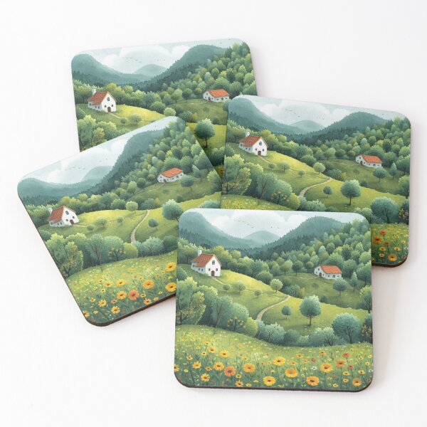 Item preview, Peaceful Countryside Landscape Painting designed and sold by amortka.