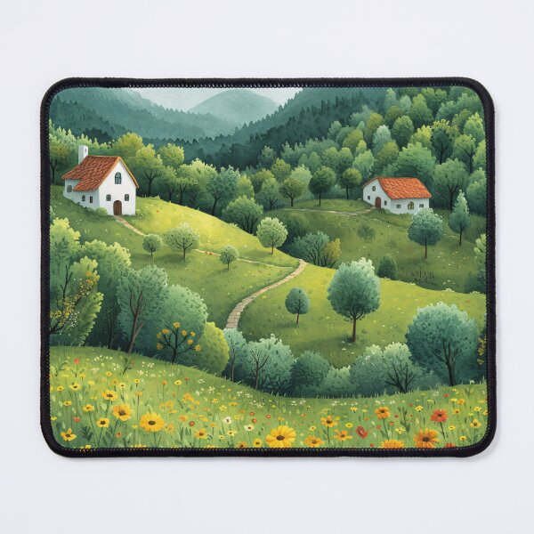 Item preview, Peaceful Countryside Landscape Painting designed and sold by amortka.