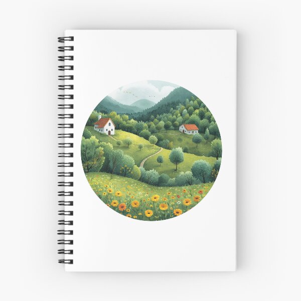 Item preview, Peaceful Countryside Landscape Painting designed and sold by amortka.