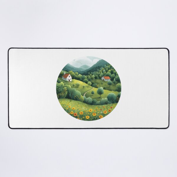 Item preview, Peaceful Countryside Landscape Painting designed and sold by amortka.