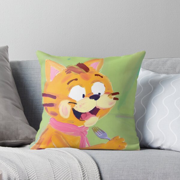 Item preview, Cute orange cat eats a pizza designed and sold by Purpleflex.