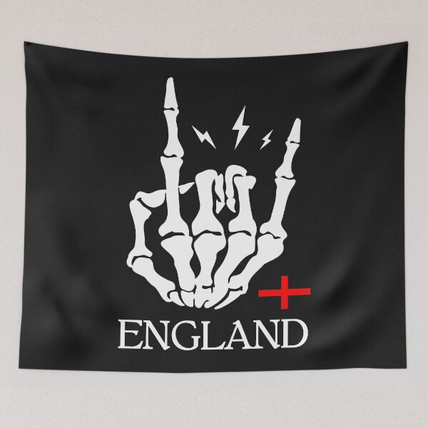 Item preview, England Skeleton Hand Rock On designed and sold by CreepyCornerArt.