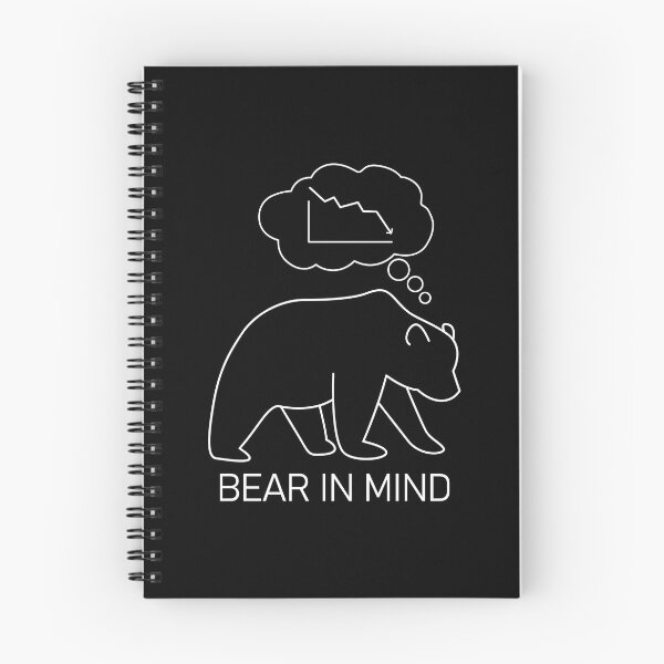 Item preview, "BEAR IN MIND" Pun Stock Market Chart Bearish Trader Investor	 designed and sold by Decamegashop.