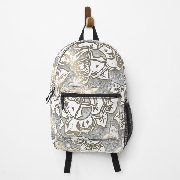 Item preview, Rosebuds on Glitter (White & Gold on Silver) v2 designed and sold by LTDesignsShop.
