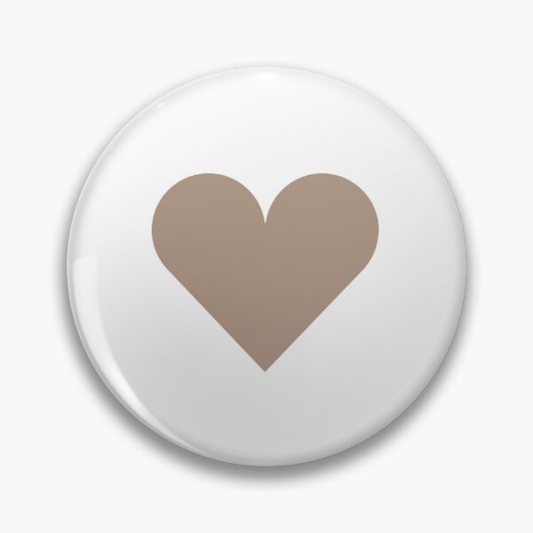 Item preview, Single WARM TAUPE (Brown) LOVE HEART on a WHITE Background designed and sold by RachelMacht.