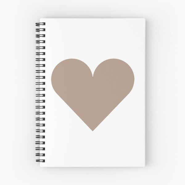 Item preview, Single WARM TAUPE (Brown) LOVE HEART on a WHITE Background designed and sold by RachelMacht.