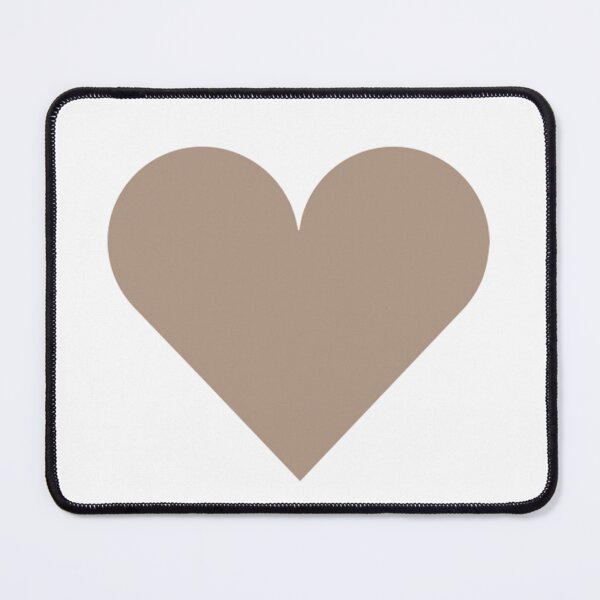 Artikelvorschau, Einzelnes WARM TAUPE (Braun) LIEBE HERZ auf einem weißen Hintergrund entworfen und verkauft von RachelMacht.