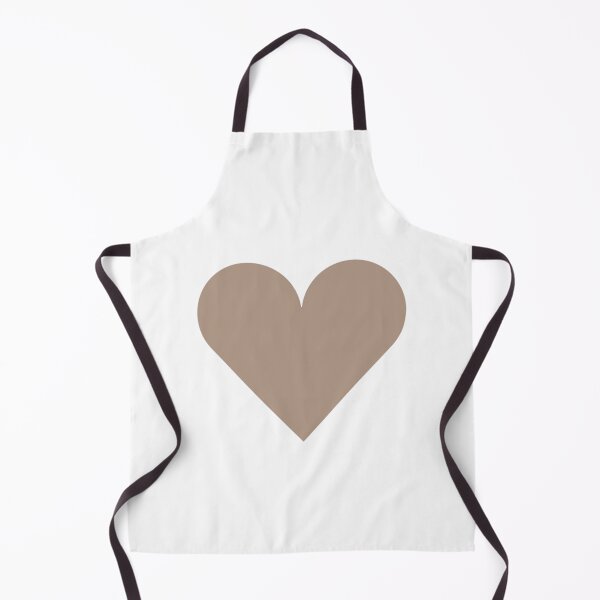 Item preview, Single WARM TAUPE (Brown) LOVE HEART on a WHITE Background designed and sold by RachelMacht.