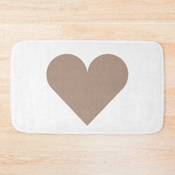 Item preview, Single WARM TAUPE (Brown) LOVE HEART on a WHITE Background designed and sold by RachelMacht.